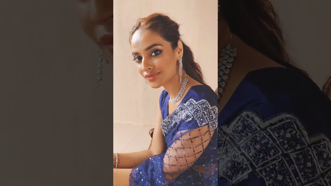 Classic Navy Blue Saree In Net With Kardana & Sequin Work