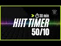 30 min of 50 sec work with 10 rest with energetic dance music  mix 62
