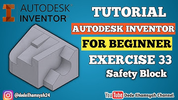 Tutorial Autodesk Inventor For Beginner Exercise 33 Drawing Safety Block