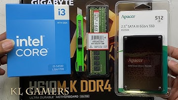 intel Core i3 14100 GIGABYTE H610M K DDR4 Apacer SSD Simple Desktop PC Build