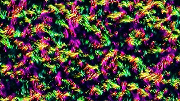 HSL particle displacement with Curl Noise. Trying out a freaky color idea