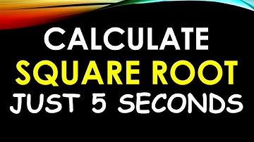 Maths Tricks - Calculate the Square root of 4 Digit Numbers in just 5 seconds - Quick Maths Tricks
