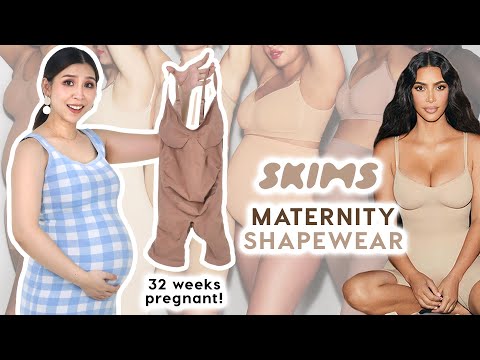 Trying On Skims Maternity Shapewear *it was a struggle* 😅 