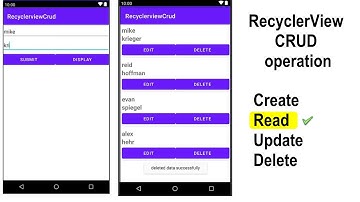 Android Studio CRUD | RecyclerView CRUD operation |#2 | Display SQLite Data in RecycleView