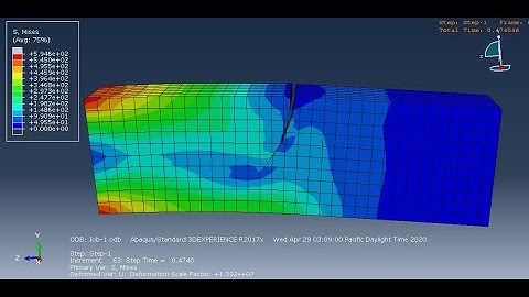 #abaqus tutorials : #cantilever beam - #XFEM crack  method