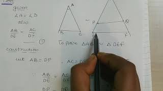 Class 10 maths Theorem 6.5 proof | chapter 6 triangles | SAS criteria