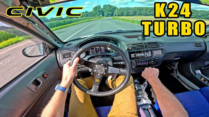 Honda Civic EK K24 TURBO *LOUD* POV Drive