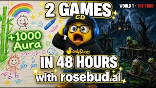 48 Hours. 0 Coding Skill. Can Rosebud.ai Build 2 Games