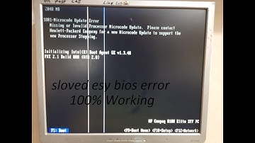 hp8100 Bios Error
