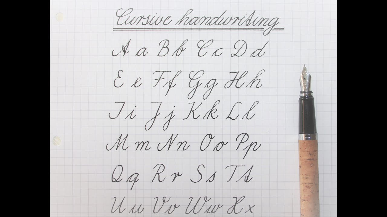 how to write in cursive - german standard for beginners - YouTube