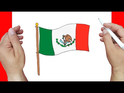 🏳 🏳 🏳 Como dibujar LA BANDERA DE MÉXICO paso a paso y MUY FACIL - Dibujos para Colorear