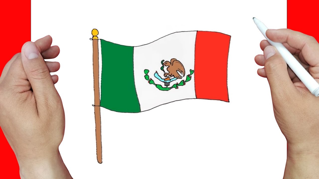 🏳 🏳 🏳 Como dibujar LA BANDERA DE MÉXICO paso a paso y MUY FACIL - Dibujos  para Colorear - thptnganamst.edu.vn