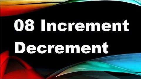 java tutorials urdu NFN 8   Increment Decrement