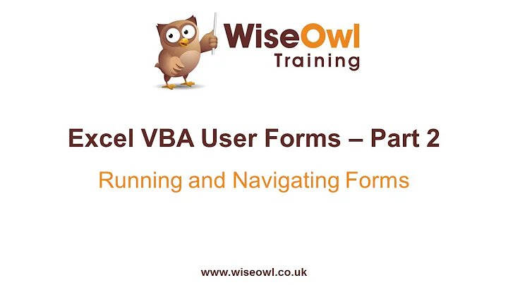 Excel VBA Forms Part 2 - Running and Navigating Forms