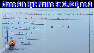 Class 6 kpk maths Ex 3.2 Q no 3 | Class 6 kpk maths Ex 3.2 Q no 3 in pashto | Class 6 kpk maths