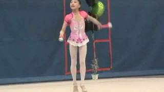 11-year-old Elena Shinohara Clubs at 2011 US Region 4 Rhythmic