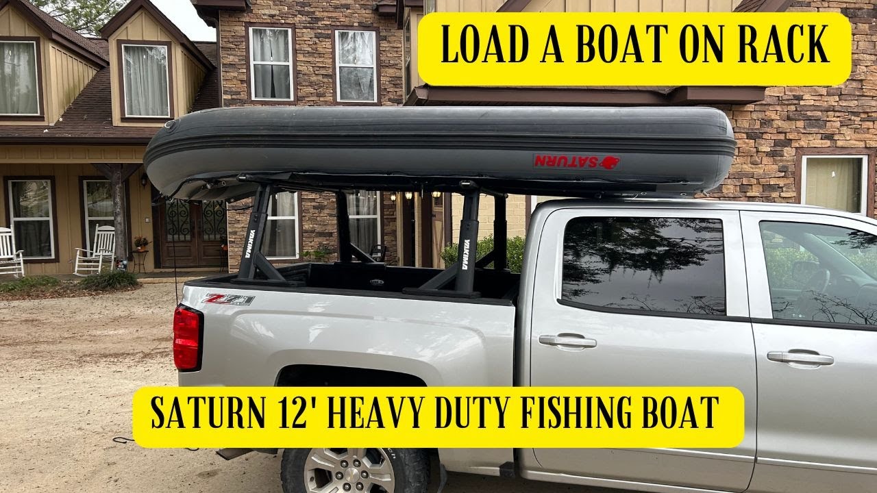 Inflatable Boat Rack Garage Loading Inflatable Boat on Truck Rack - YouTube