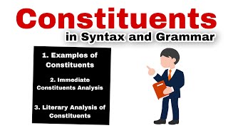 Constituents| Constituents in Syntax and Grammar in Urdu and Hindi| Immediate Constituents Analysis.