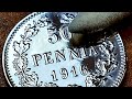 1916 Silver Pennia Mirror Polished