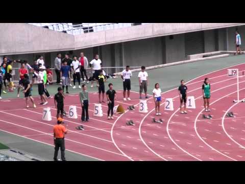 20151011 大阪中学総体のとなりの会場　全国統一かけっこチャレンジ　100m　9組　TKT TMSRITK