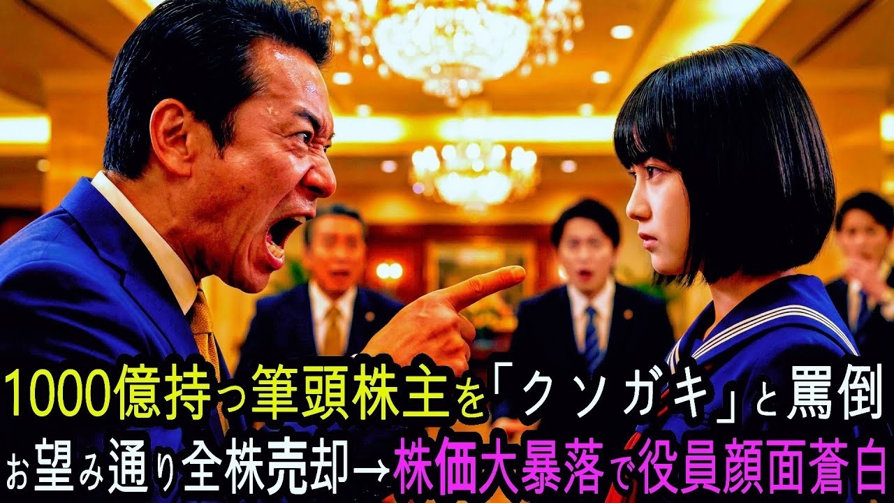 「クソガキが株主？売れるもんなら売ってみろｗ」門前払いされたセーラー服の少女（筆頭株主）が、お望み通り全株（1000億）売却した結果→会社倒産寸前で役員が発狂…