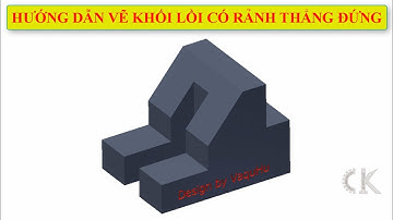 Inventor - Hướng dẫn vẽ khối lồi có rảnh đứng - Bài tập 62