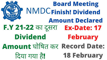 NMDC Share Latest News Today 2022 | NMDC Share Dividend Date 2022 | NMDC PSU Share Next Target 2022