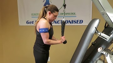 ARX Fit at Functionised Triceps Pull Down with KAATSU