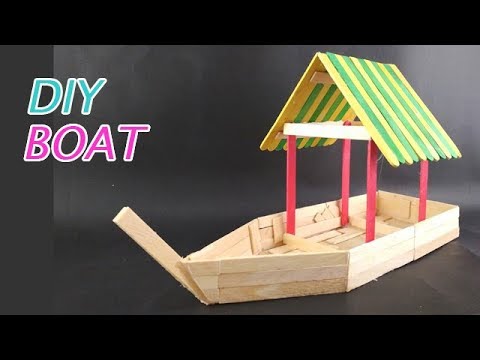 DIY a Boat - From Popsicle Sticks - YouTube