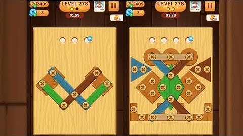 Screw Puzzle: Wood Nut & Bolt - Level 278