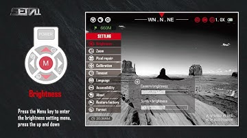 SETTALL Monocular Night Vision Scope Brightness Setting Operation Guide