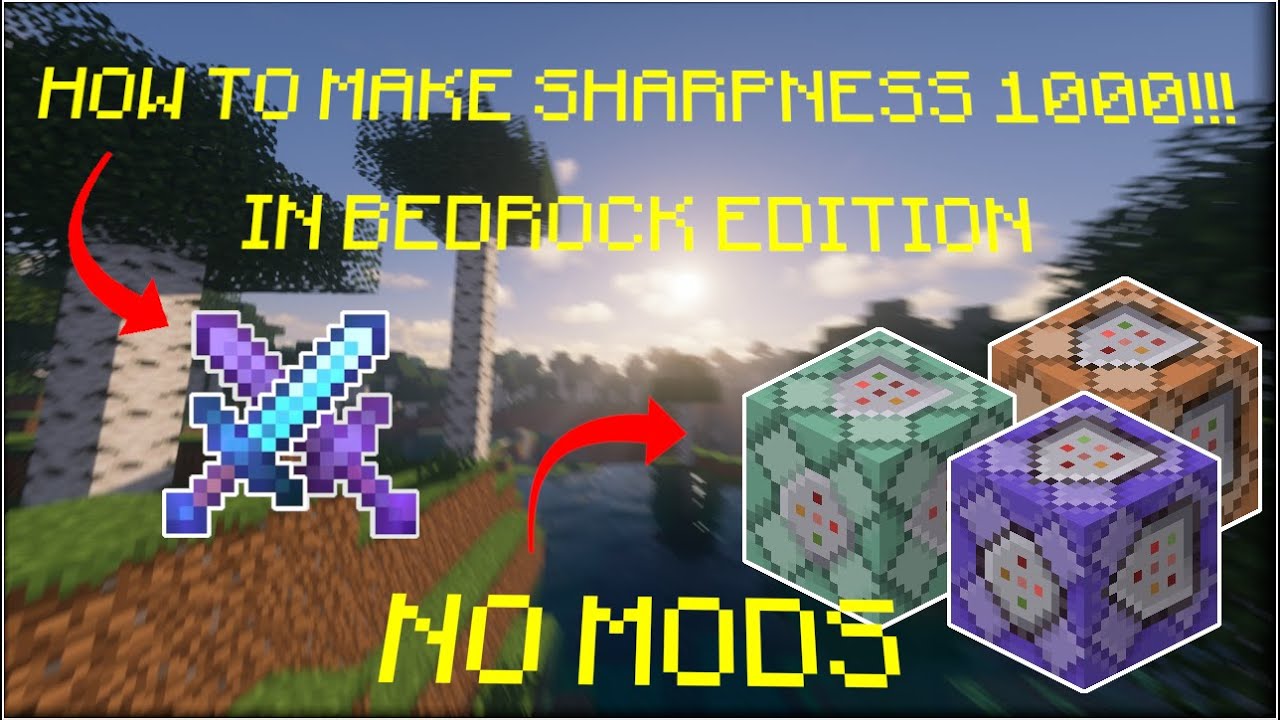 How To Make A Sharpness 1000 Sword In Minecraft No Mods (Bedrock)