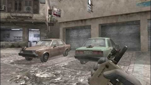 Call of duty 4 -  Blowing up cars Slow motion