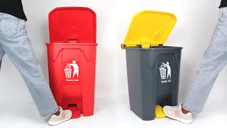 Outdoor Garbage Can With Wheels 50 Litre Plastic Dustbin
