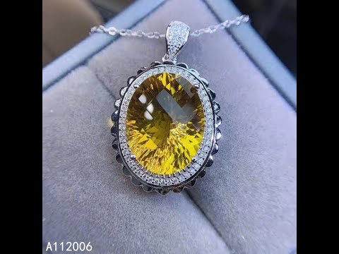 Женское ожерелье из серебра 925 пробы с натуральным цитрином купить с Aliexpress