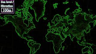 Earth Underwater: World Flood Map to 9000m