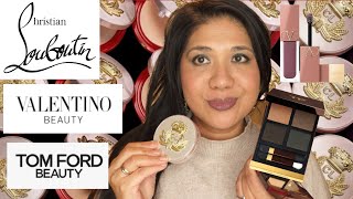 GRWM TRYING OUT NEW-TO-ME LUXURY MAKEUP | CHRISTIAN LOUBOUTIN, VALENTINO, TOM FORD