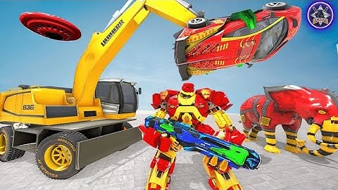 Excavator Robot Car Game – Elephant Robot Games 3d - Android Gameplay HD