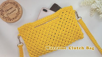 DIY Macrame clutch bag | Step by step | Chompu Macrame