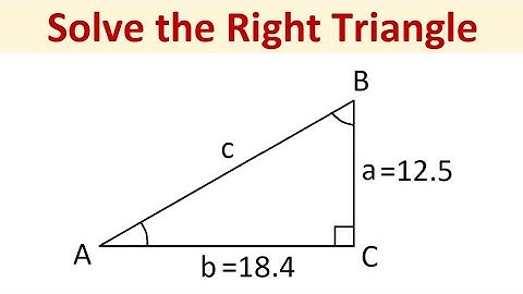 Solve the Right Triangle Given Two Legs