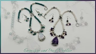 Gemstone and Pearl Necklace Set Tutorial