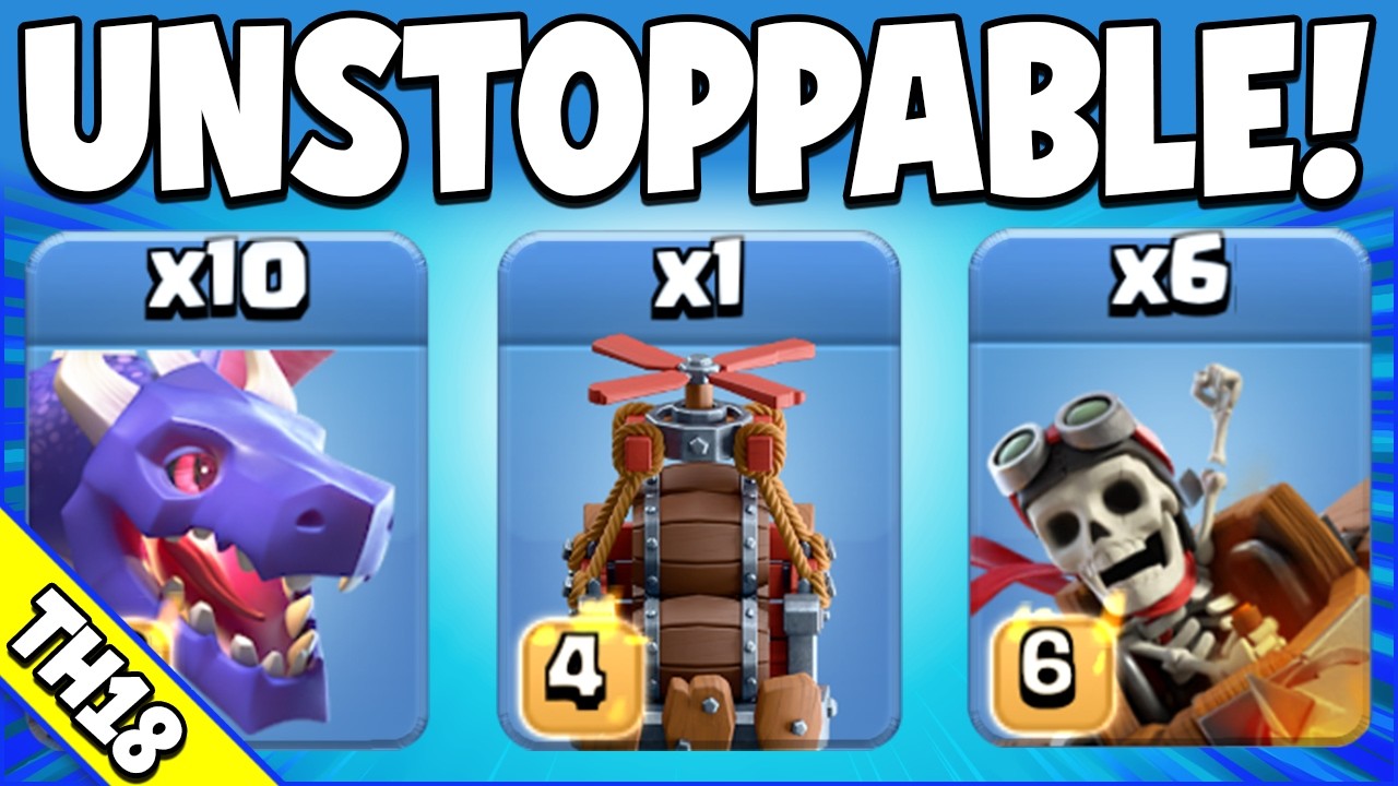 SKY WAGON makes air attacks UNSTOPPABLE! Best TH18 Attack Strategy (Clash of Clans)