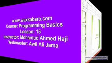 15 barashaada programming Lesson 15