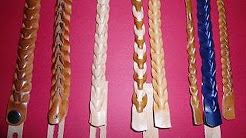 Como hacer una pulsera de cuero de dos tiras.