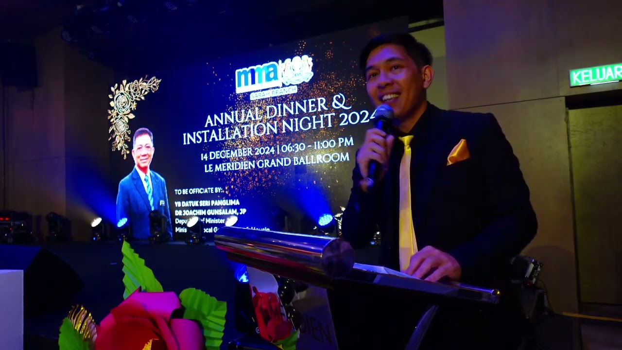 Emcee Jhon hosting Malaysian Medical Association (MMA) Sabah Annual Dinner