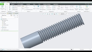 How to create external thread in CREO #Dinesh_Saini_Kulhada #thread #MSME #PPDC