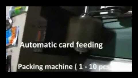 Paper card packing machine with auto feeder