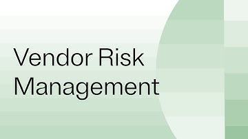 Vendor Risk Management