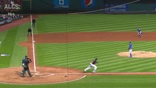 Santana Lays Down Bunt Single Against Shift