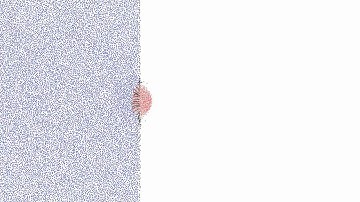 Hard Shell Impact Crater Simulation Run 12